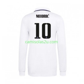 Camisolas de futebol Real Madrid Modrić 10 Equipamento Principal 2022/23 Manga Comprida